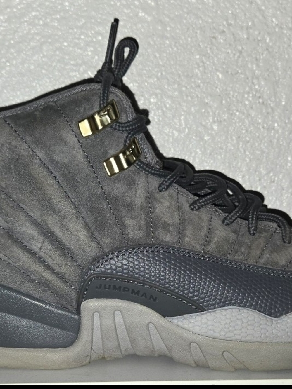 Jordan Grey Suede High-Top Sneakers